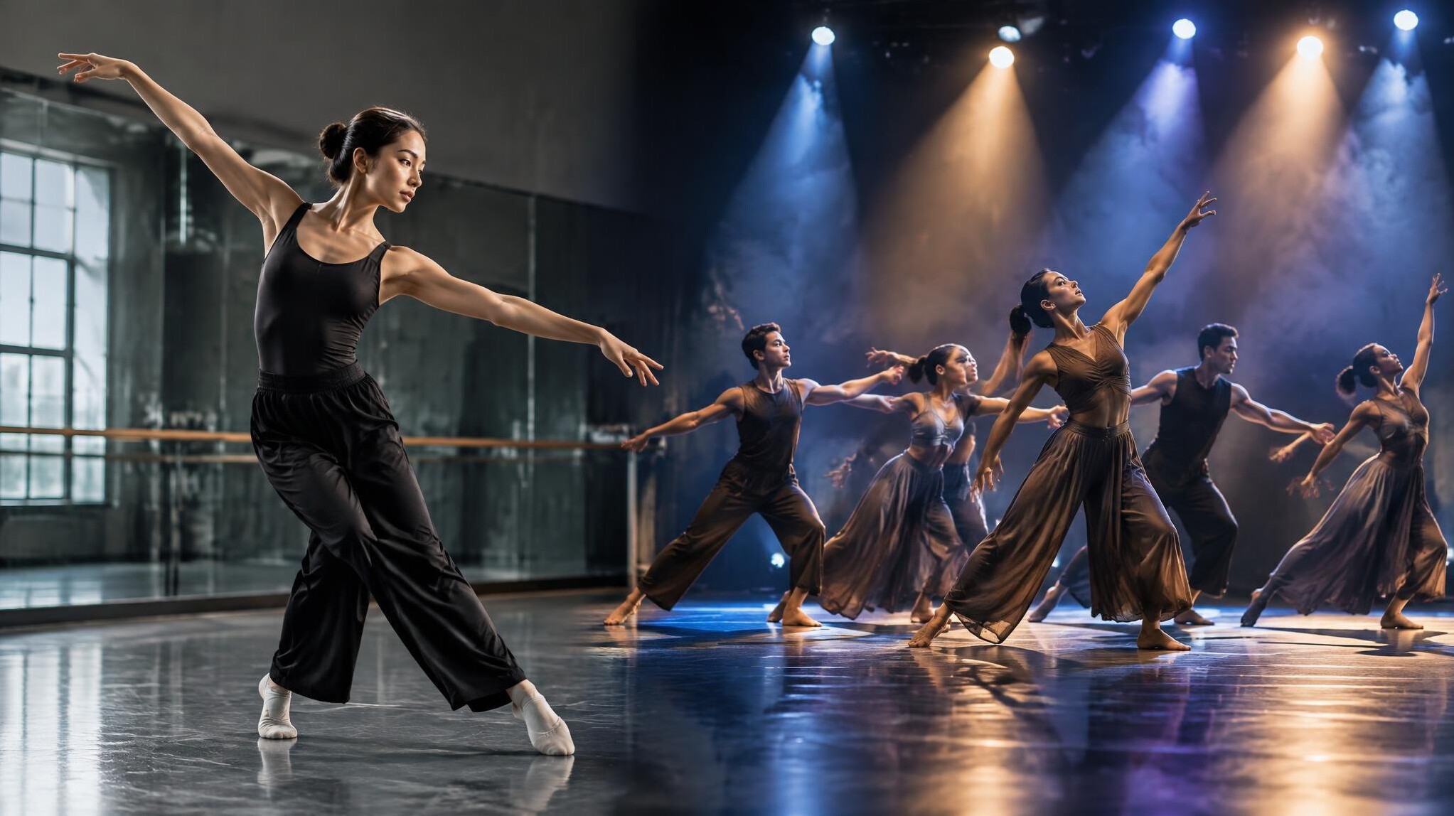 dancer practicing in studio